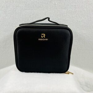 Relavel Travel Makeup Train Case Organizer with Adjustable Dividers (small)